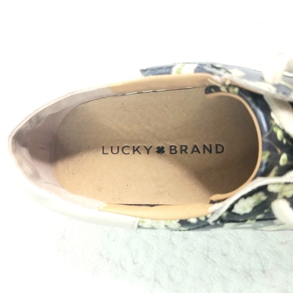 Lucky Brand Women's Lotus Floral Lace Up Leather Upper  Sneaker Shoes Size 8.5 - Picture 6 of 8